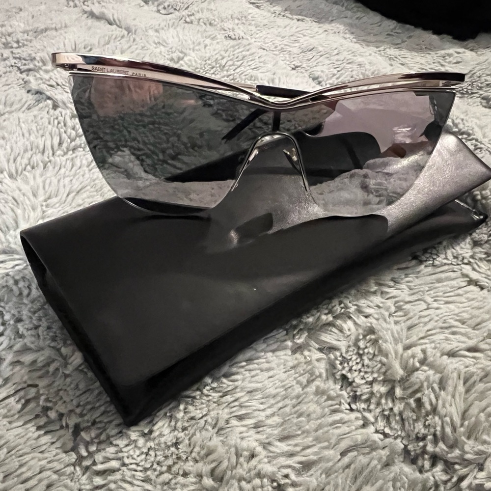 Saint Laurent Silver Sporty Sunglasses